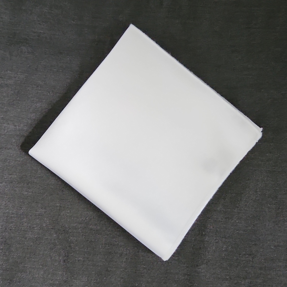 Solid White Pocket Square